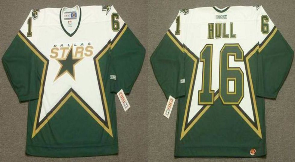 2019 Men Dallas Stars #16 Hull Green CCM NHL jerseys